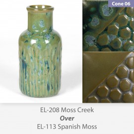 Moss Creek - EL208 over Spanish Moss EL113 Glaze Combination Moss Creek - EL208 over Spanish Moss EL113 Glaze Combination